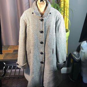 Liz Claiborne Midweight Wool-blend Car Coat 3XL